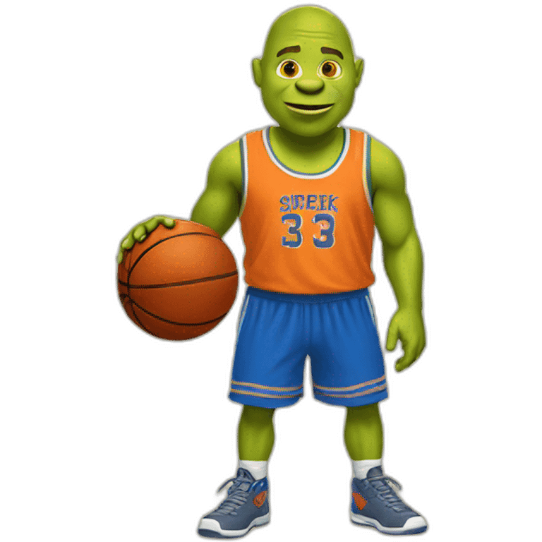 Shrek in basketbal tshirt emoji