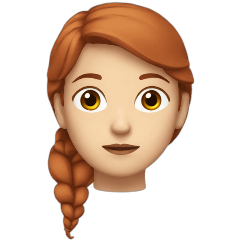 Watch side eyes woman red/brown hair long emoji