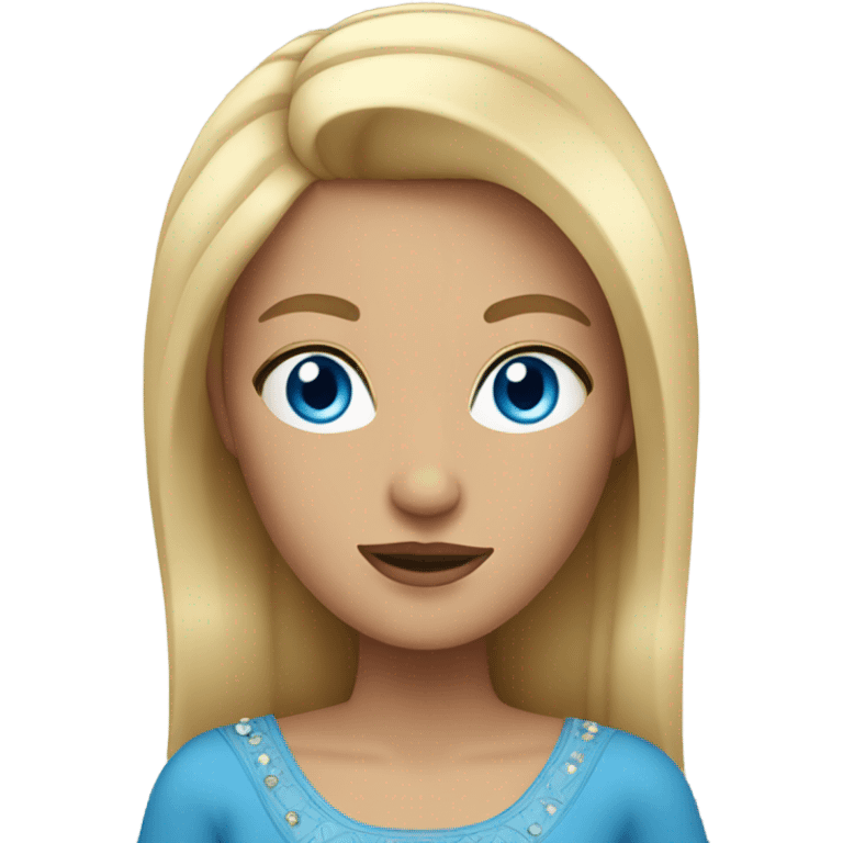 blond queen whit blue eyes strait hair emoji