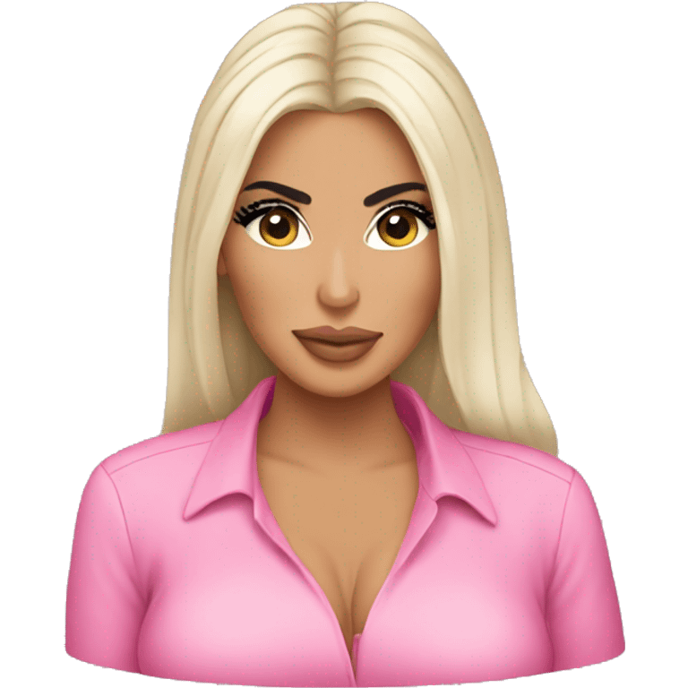 kim kardashian in pink emoji