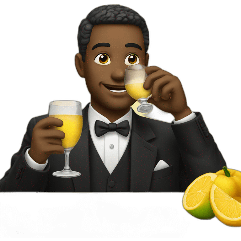 rich man drinkin emoji