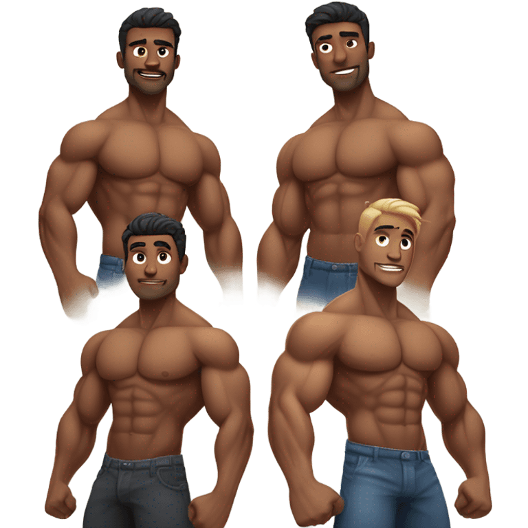 Muscle men emoji