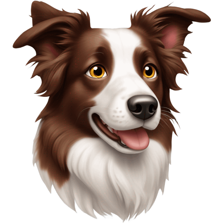 border collie red merle with blue eyes emoji