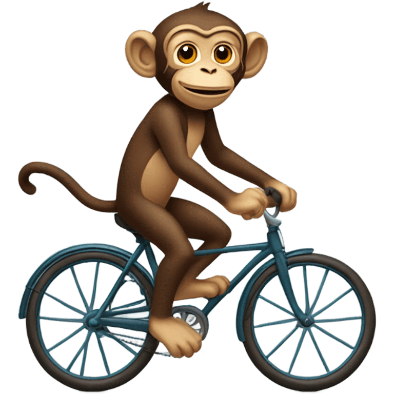 Monkey riding a bike emoji