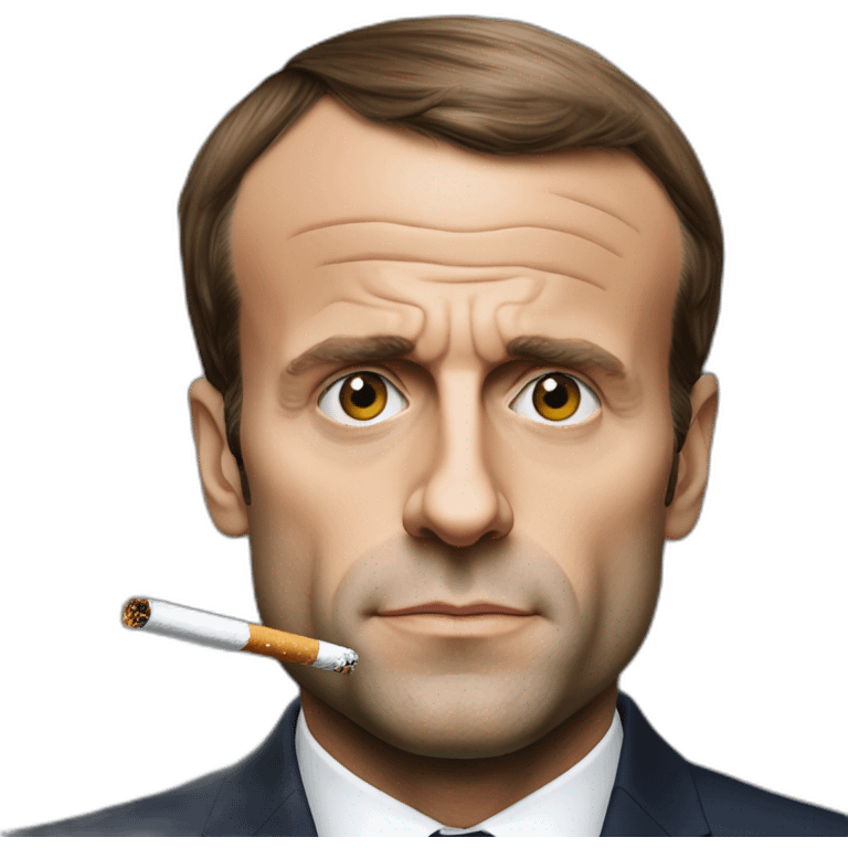 Emmanuel Macron-qui-fume-une-cigarette emoji