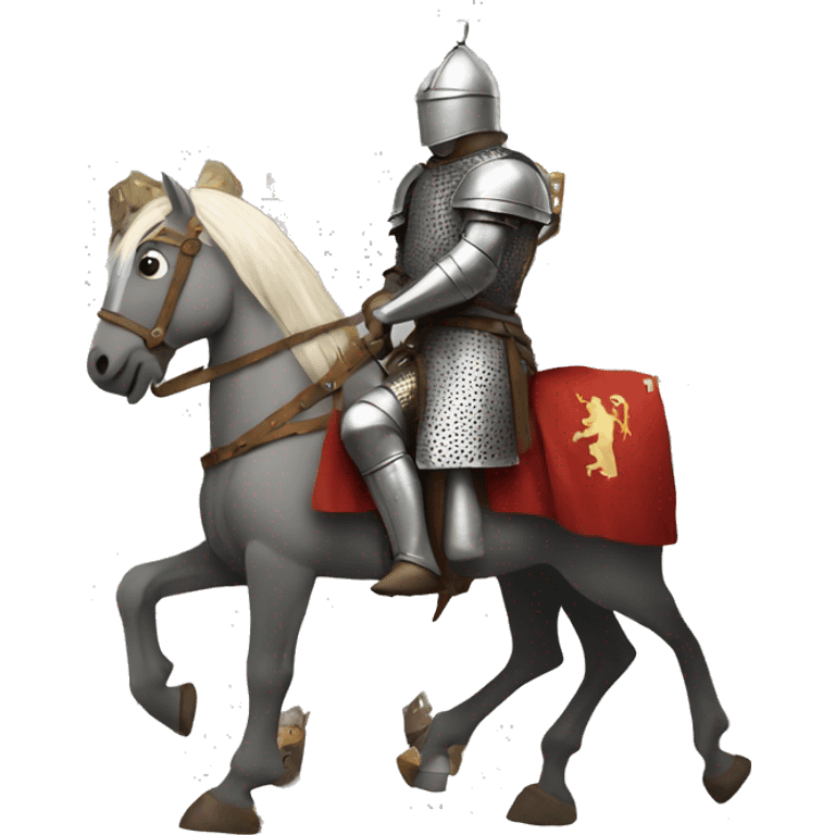 an medieval  knight on  a hors emoji