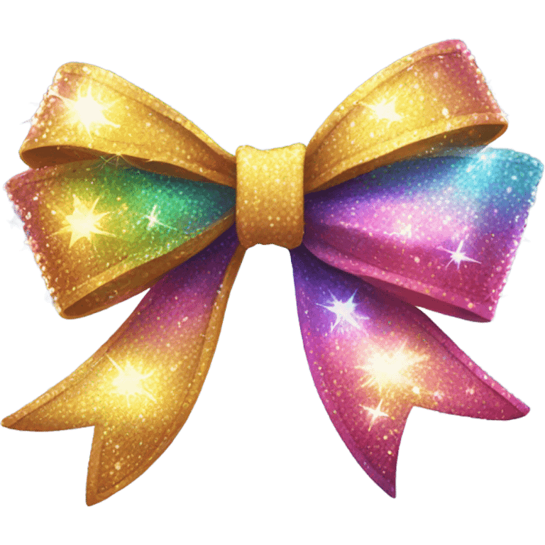 Bow with sparkle emoji