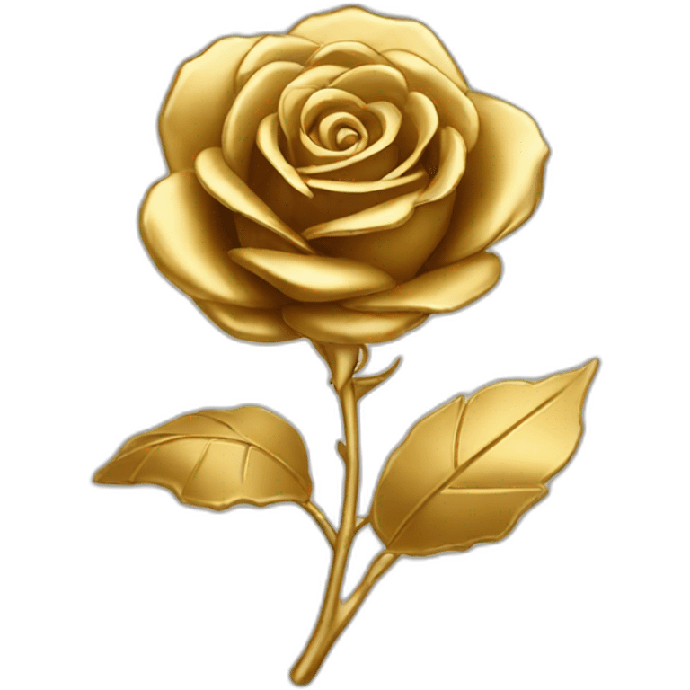 gold rose 2d logo emoji