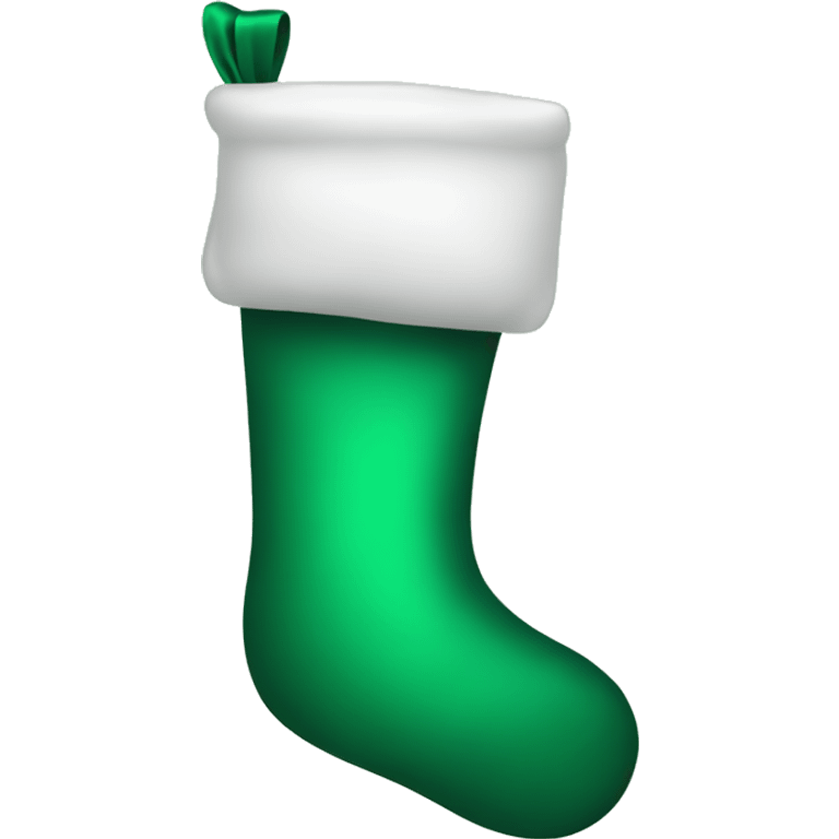 plain emerald green christmas stocking  emoji