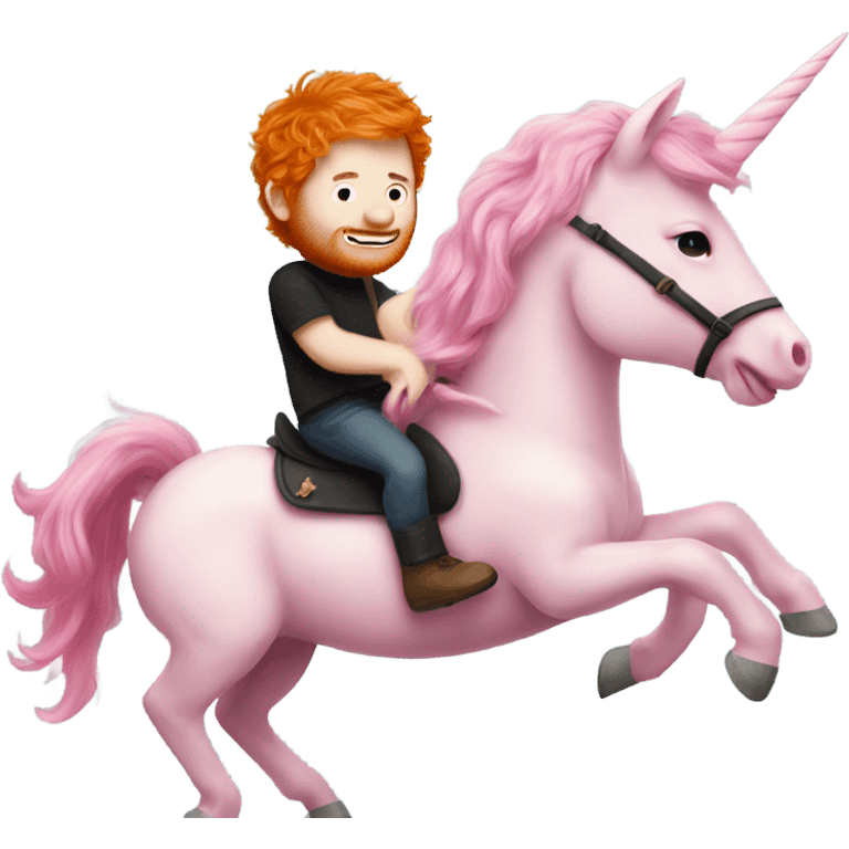 ed sheeran riding pink unicorn  emoji