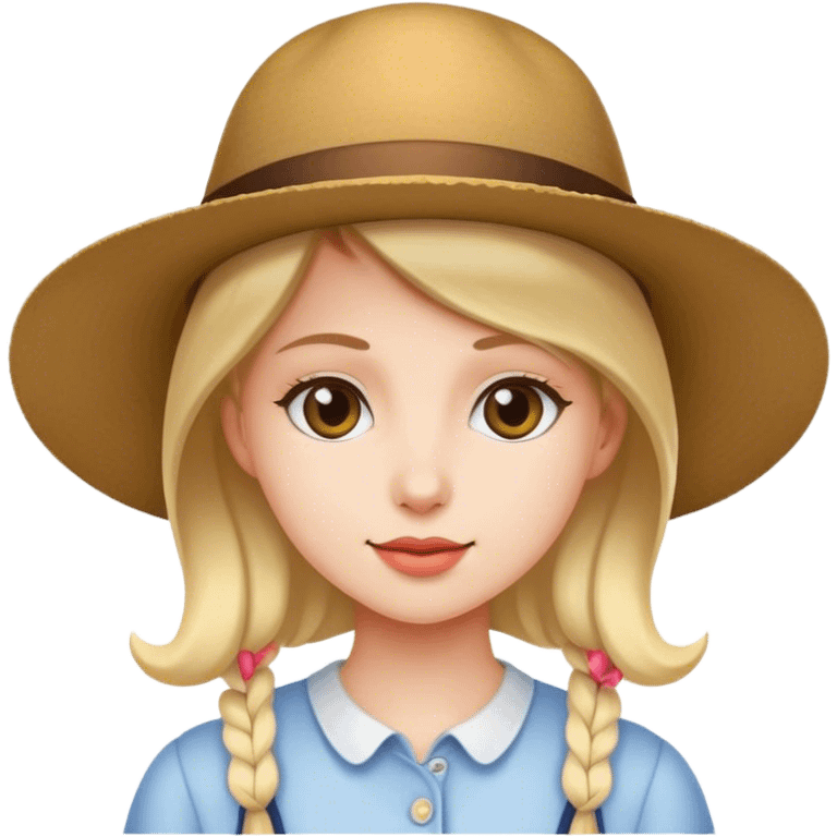 Girl wearing a hat emoji