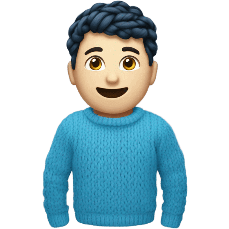 sweatshirt knitting blue emoji