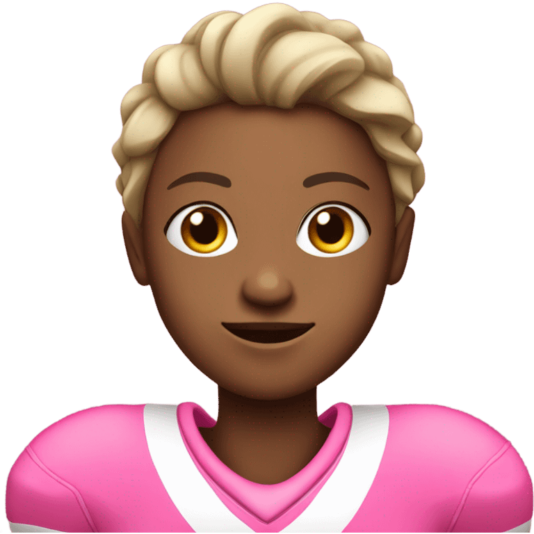 pink girl football player emoji