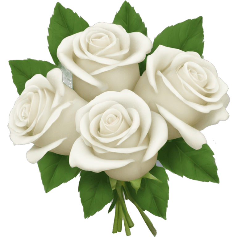 Bouquet of white roses emoji