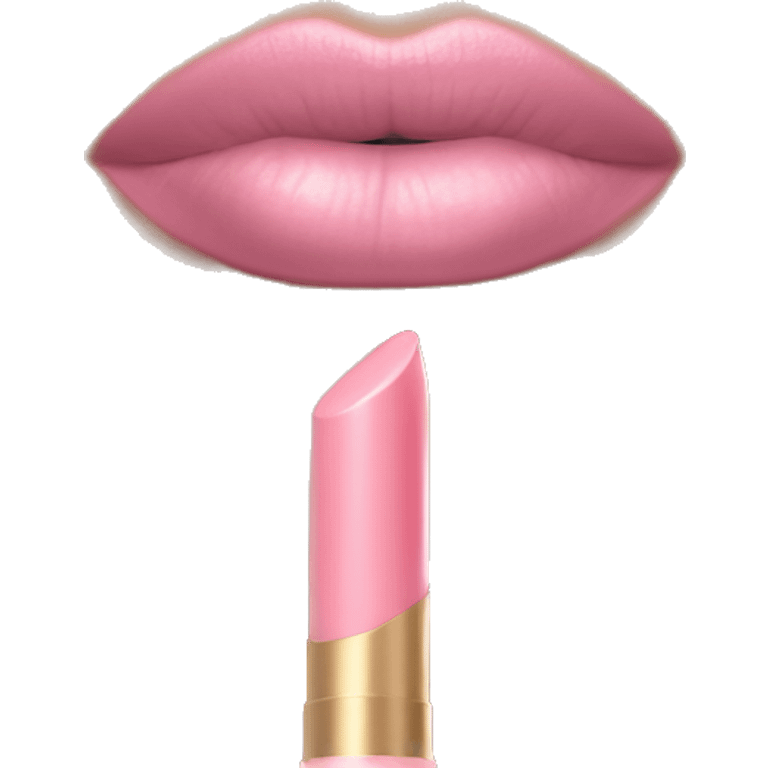 Pastel pink colored lip stick  emoji