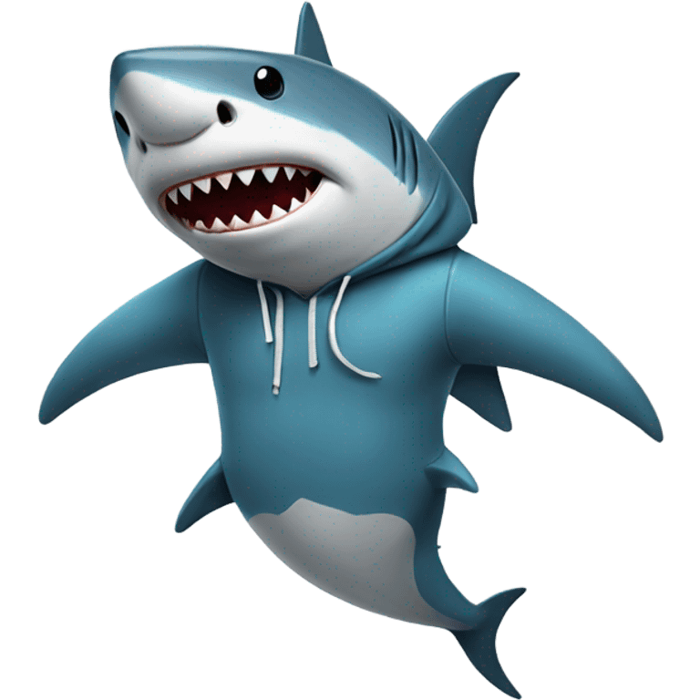 Shark wearing a hoodie emoji