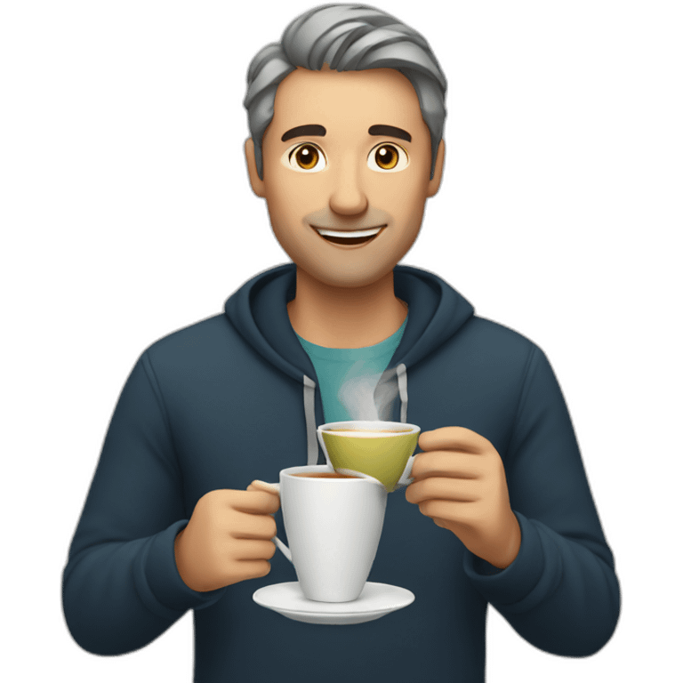 man drinking tea emoji