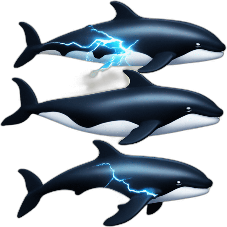 killer whale with lightning powers emoji