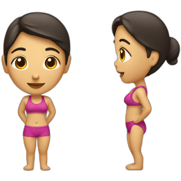 mujer en vikini emoji