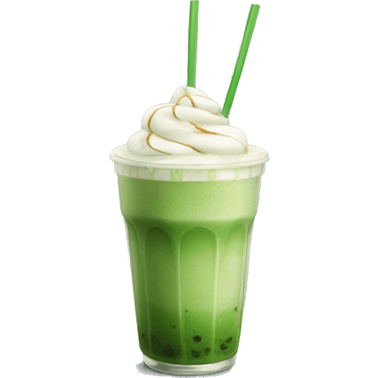 Iced matcha latte emoji