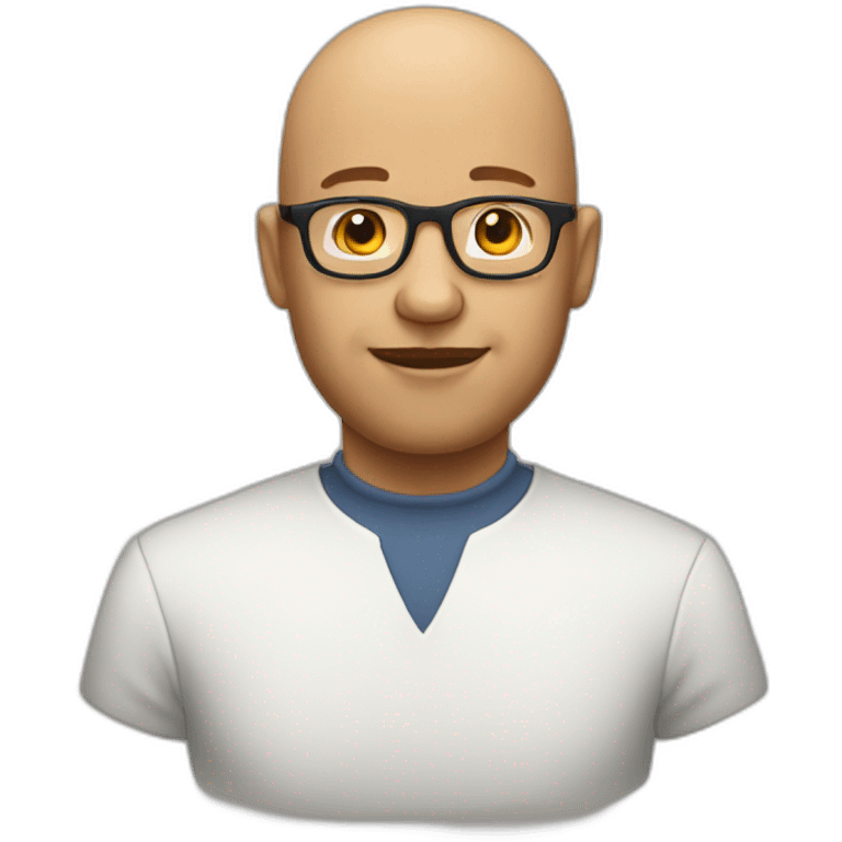 bald guy with bread wearing glasses and a light beard emoji