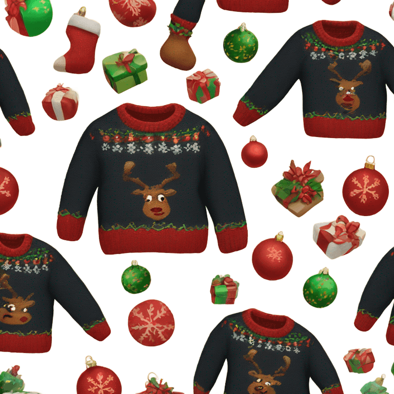 Ugly Christmas sweater emoji