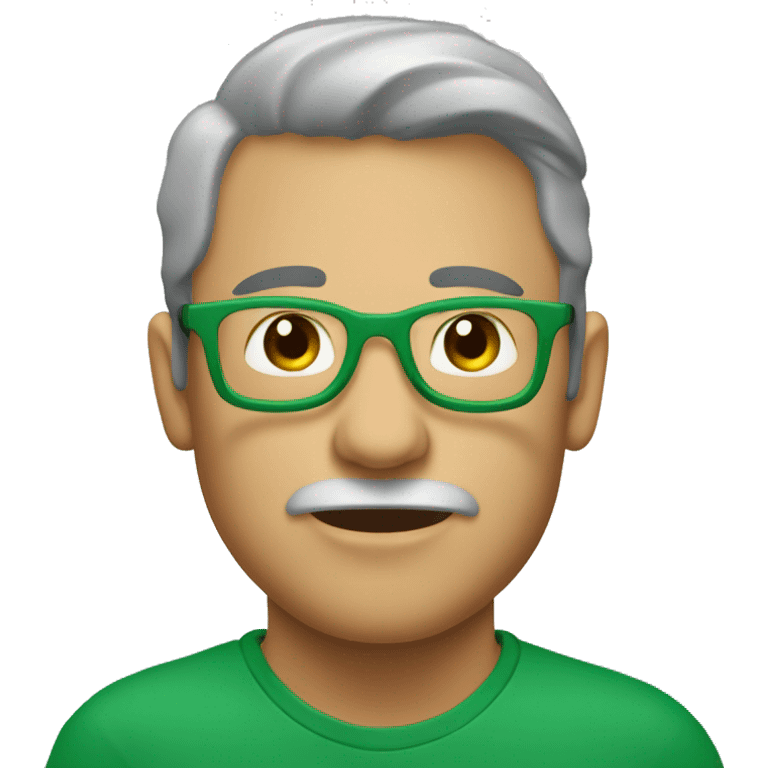 CREA UNA CARA DE UN BUFALO  COLOR  VERDE emoji