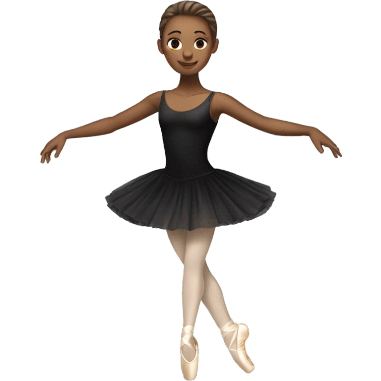 white Ballet Dancer with black dress emoji