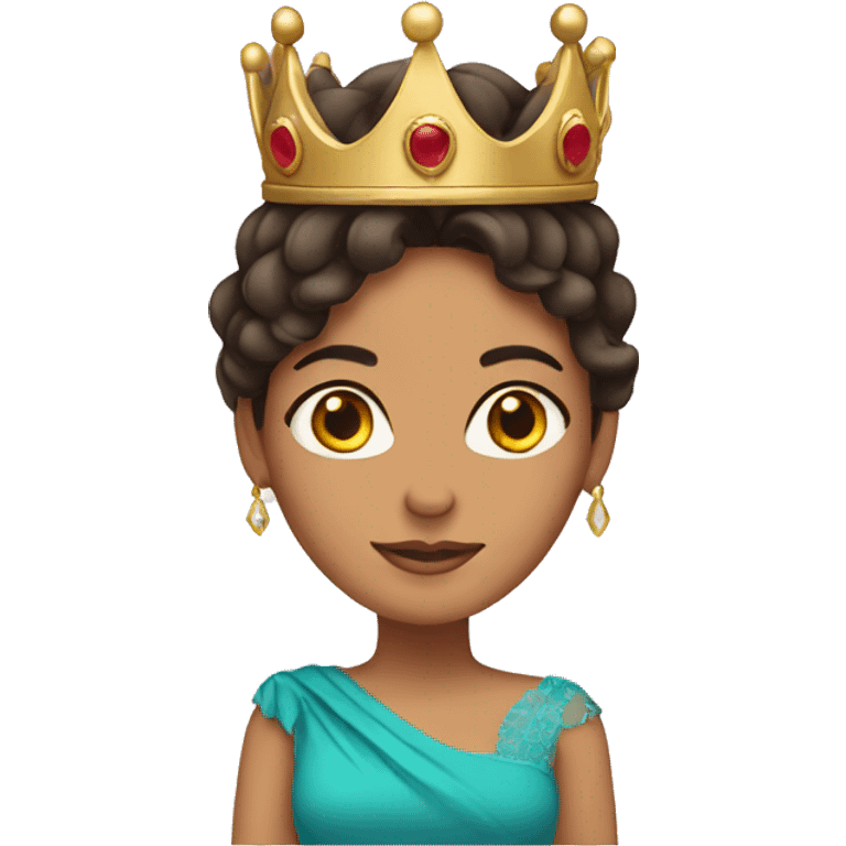 latina brunette with a crown  emoji