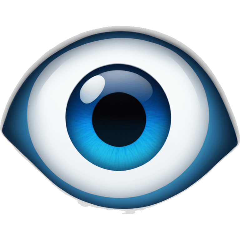 Oeil bleu emoji