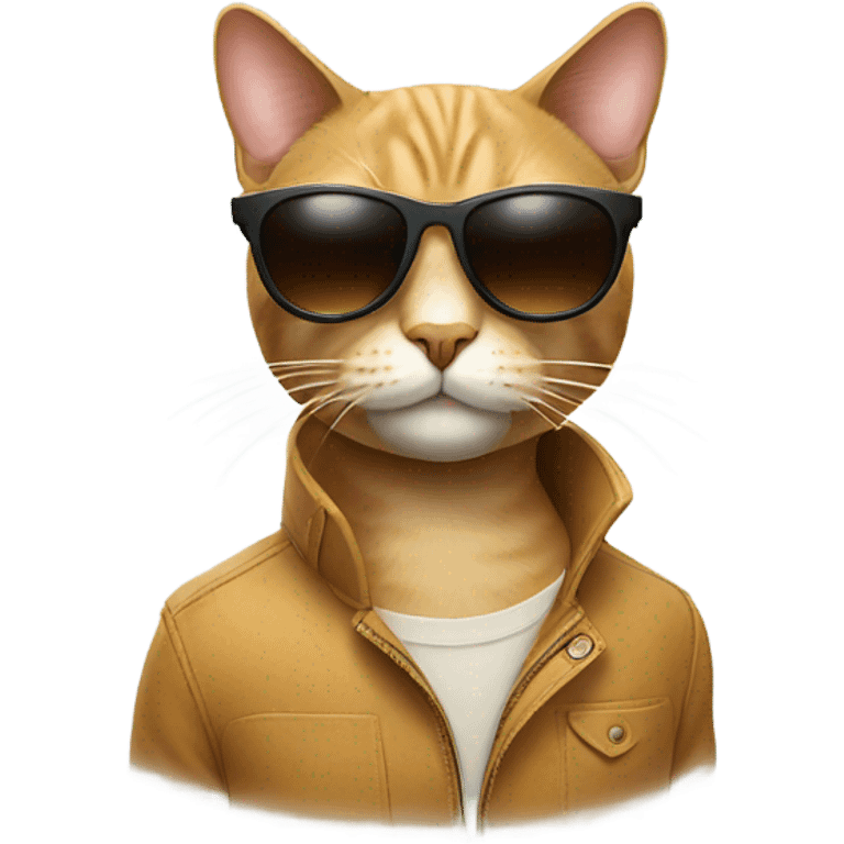 Cat with sunglasses emoji