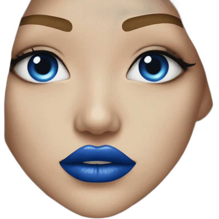 blue lips emoji