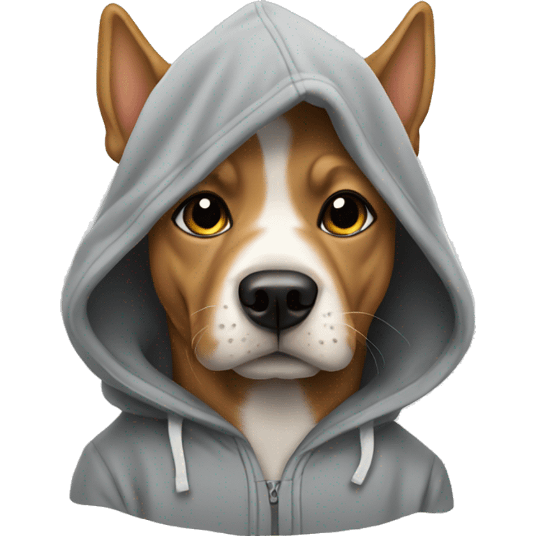 Dog wearing a hoodie emoji