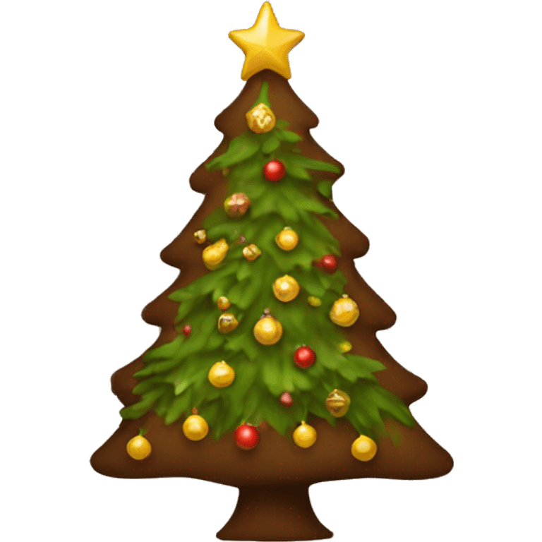 brown christmas tree  emoji