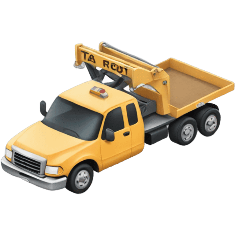 Tan flat bed tow truck emoji