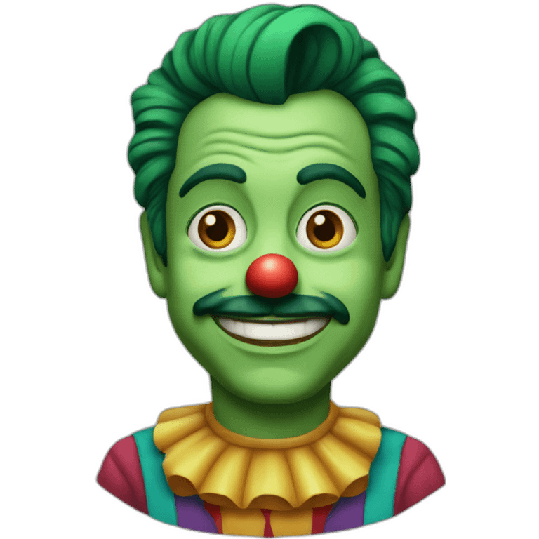 Eugenio Derbez clown green hair emoji