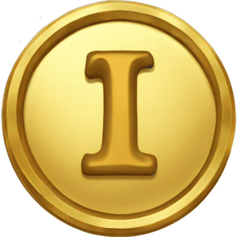 i letter gold coin emoji