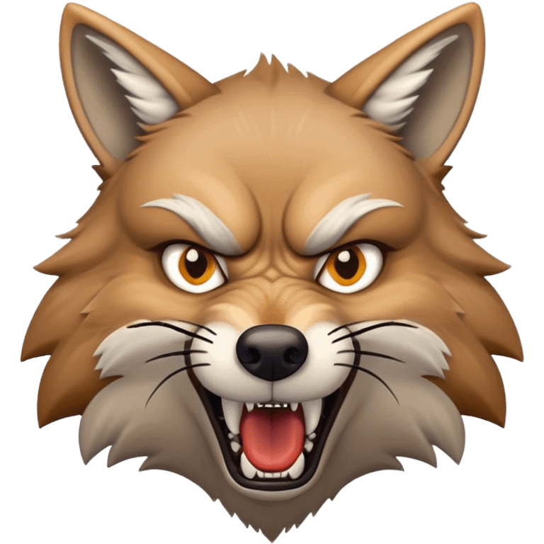 angry old grey mangey coyote emoji