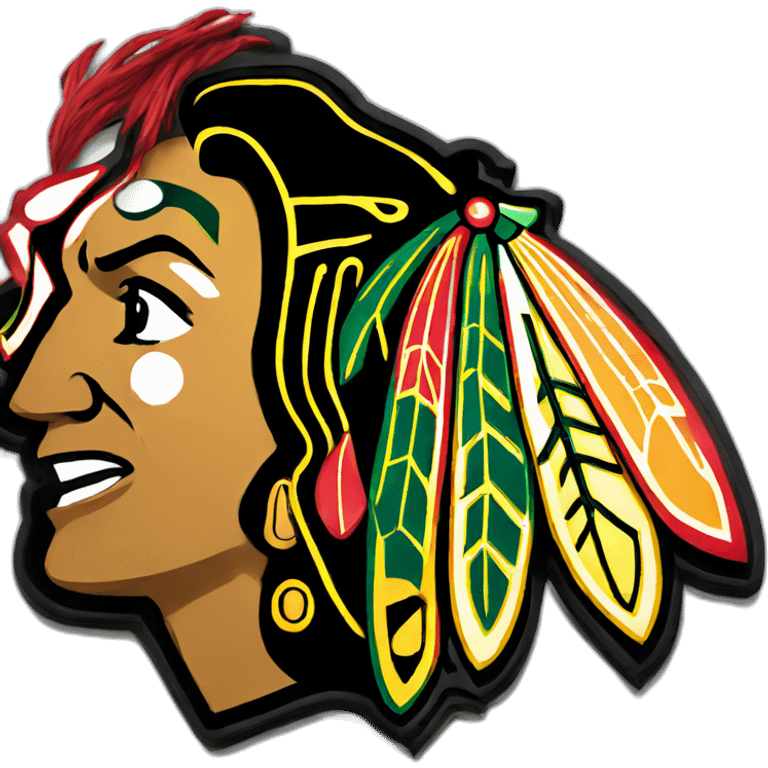 Chicago Blackhawks logo emoji