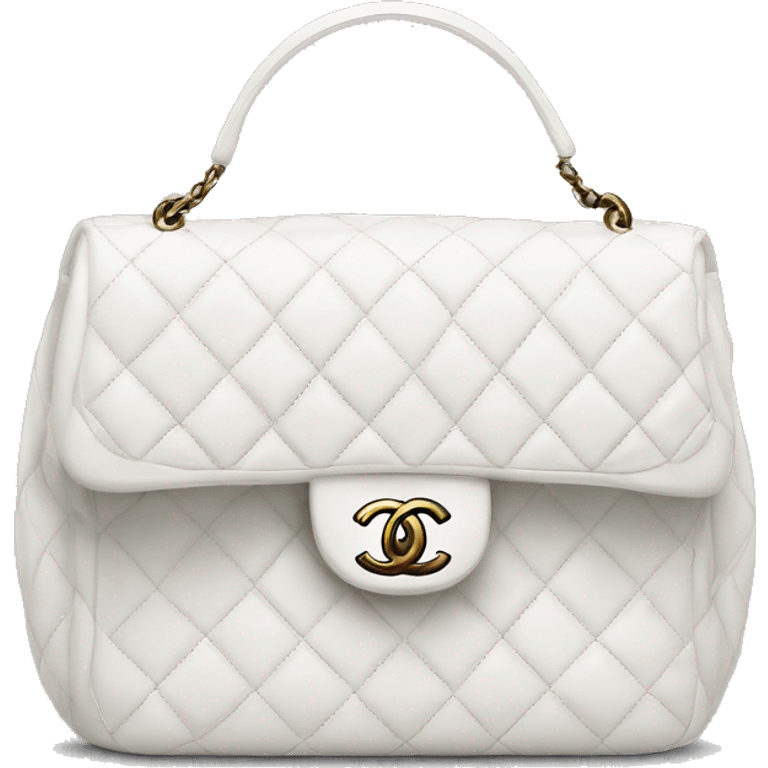 White Chanel bag  emoji