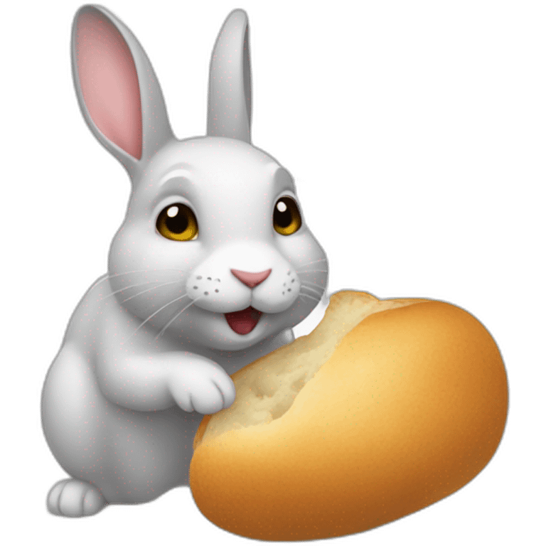 Chat qui mange un lapin emoji