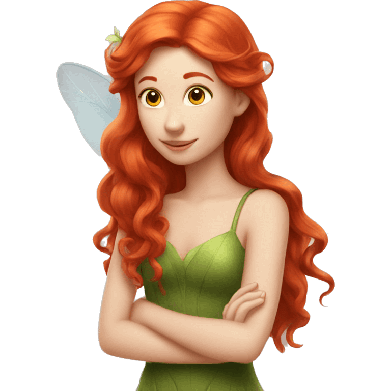 redhead fairy with wings emoji