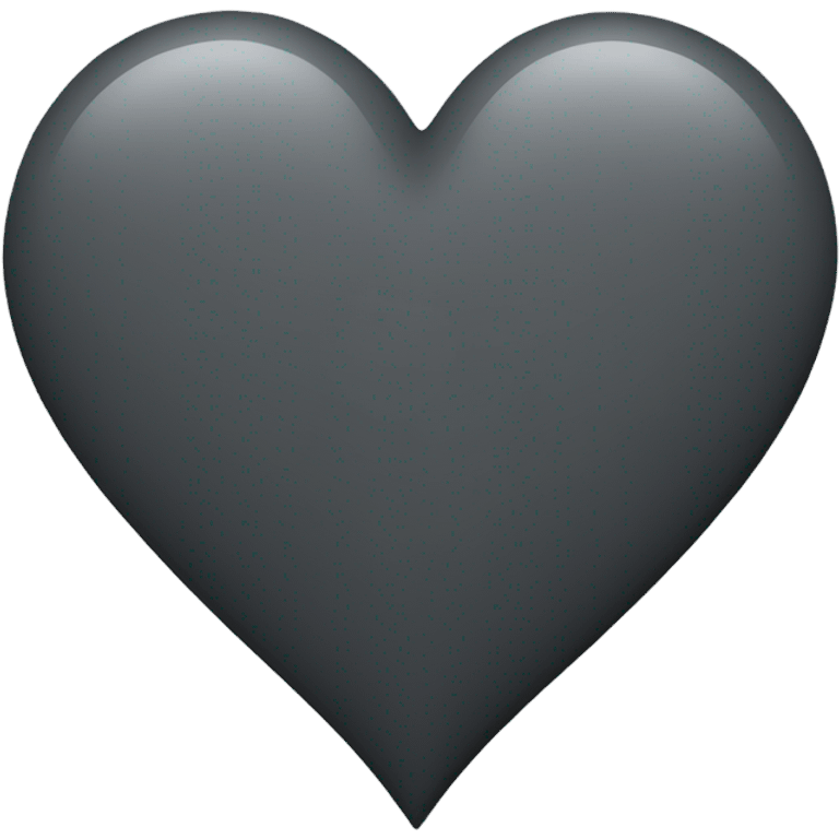 Dark gray color heart emoji