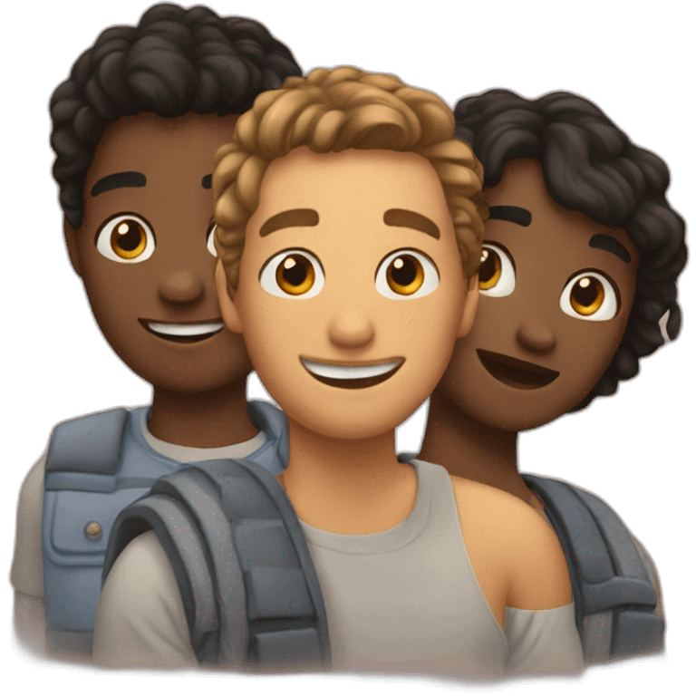 Three best friends emoji