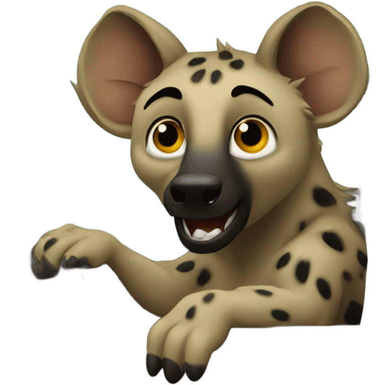 hyena in car emoji