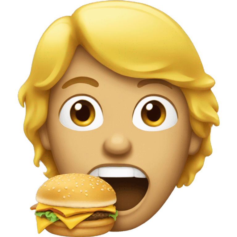 Person eating McDonald  emoji