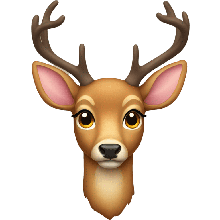 Deer wearing a bow emoji