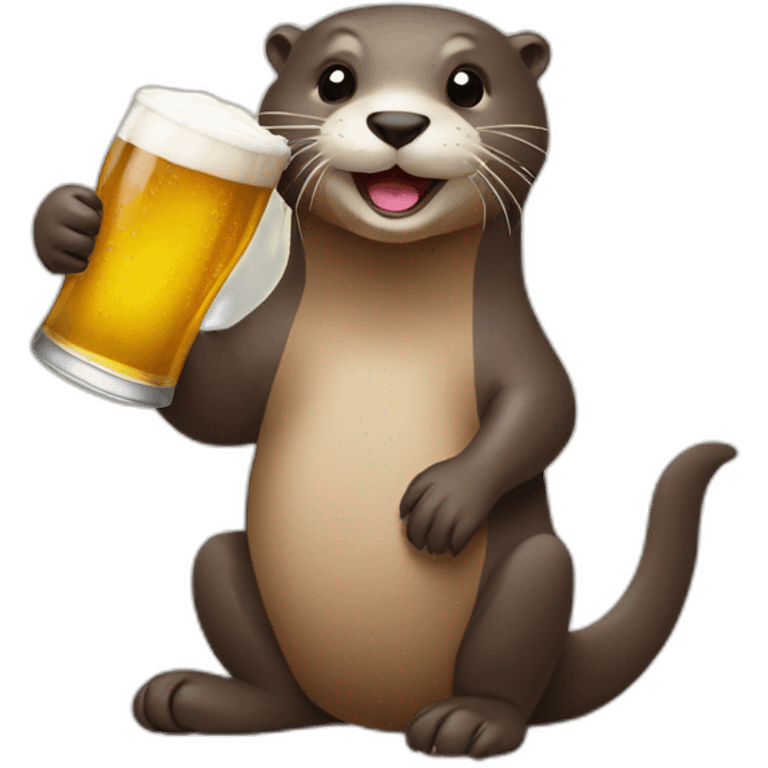 Otter and beer emoji