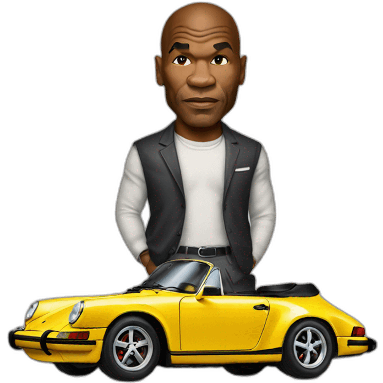 Mike tyson in a porsche 911 emoji