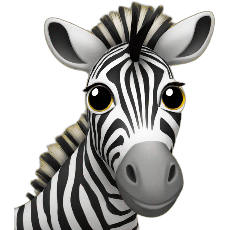 Punky small zebra bird emoji